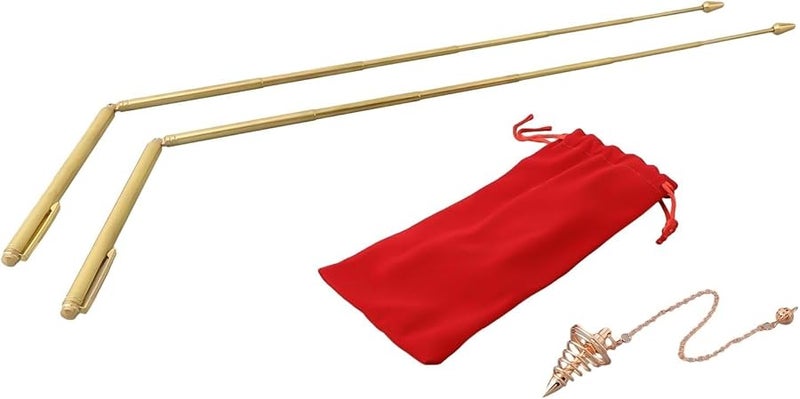 4 قطع من قضبان التحقيق المعدنية النحاسية لأدوات استكشاف المياه للبحث عن الكنوز - Image 2