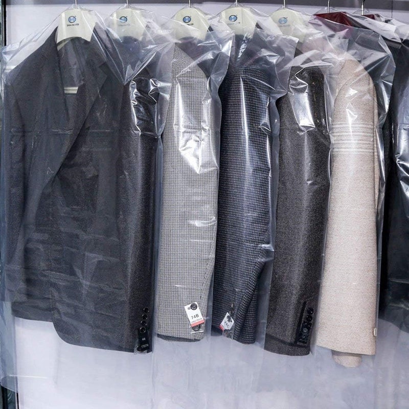 Ancocs 40Pcs Clear Plastic Dry Cleaning Garment Bags Can be Hung Transparent Clothing Dust Cover. - Image 2