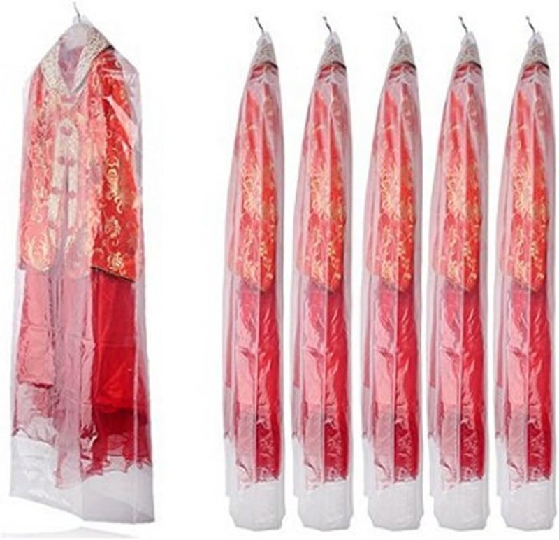 Ancocs 40Pcs Clear Plastic Dry Cleaning Garment Bags Can be Hung Transparent Clothing Dust Cover. - Image 3