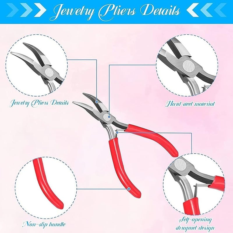 Jewelry Pliers, 8 Pieces Jewelry Making Pliers, Needle Nose Pliers Round Nose Pliers Nylon Jaw Pliers for Jewelry Repair, Crafts, Jewelry Making Supplies - Image 4