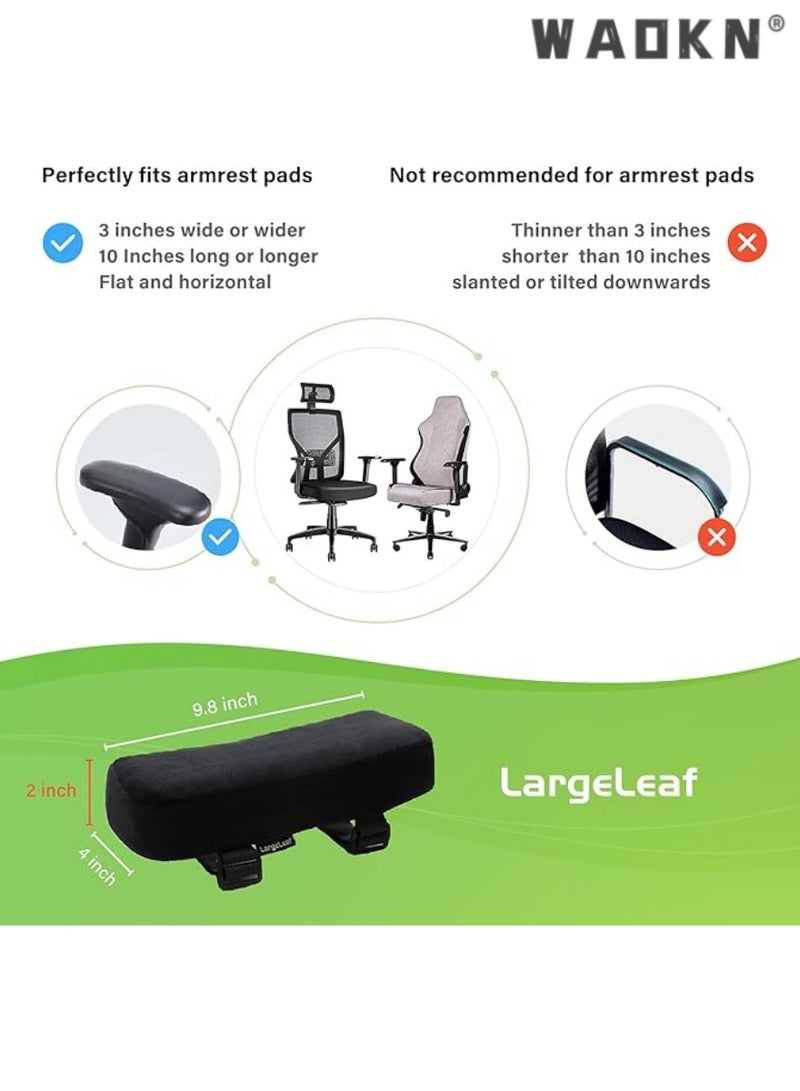 دبليو أيه أو كي أن ممدود و مريح جدا كرسي مسند ذراع وسادة : الكوع دعم مجموعة لتخفيف الضغط ، مثالية مع رغوة الذاكرة وسادة كرسي مكتب وكرسي لعبة - رمادي قطعتين - Image 5