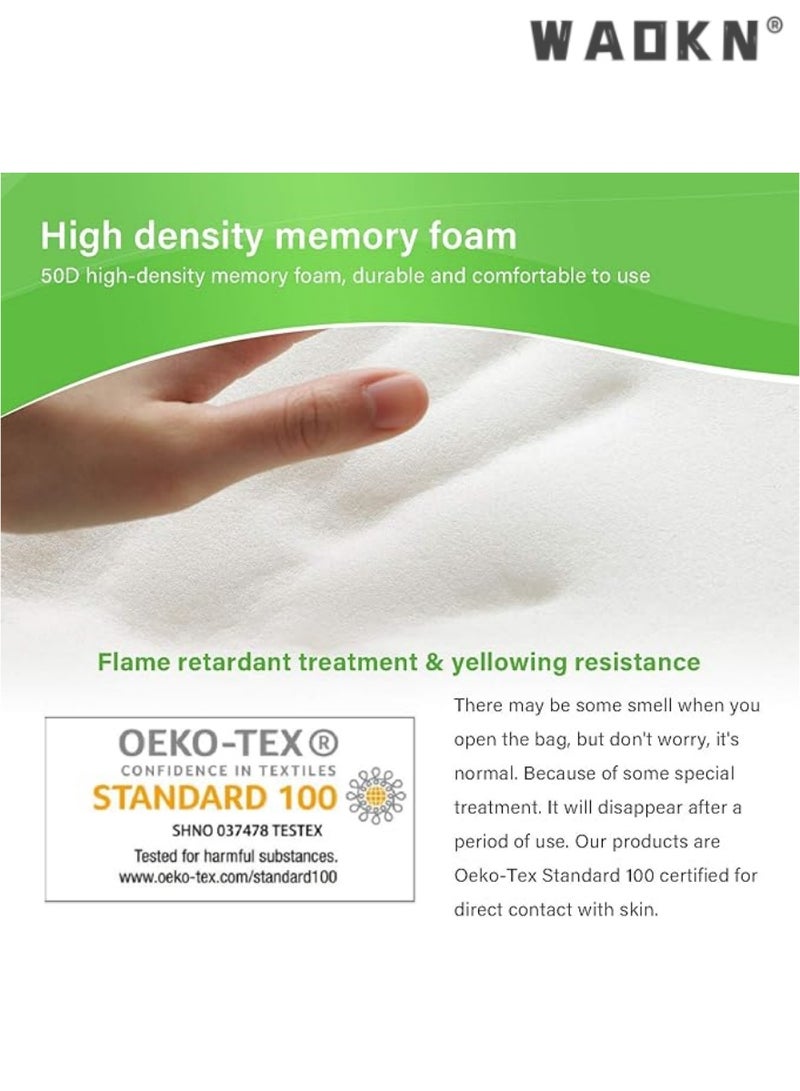 دبليو أيه أو كي أن ممدود و مريح جدا كرسي مسند ذراع وسادة : الكوع دعم مجموعة لتخفيف الضغط ، مثالية مع رغوة الذاكرة وسادة كرسي مكتب وكرسي لعبة - رمادي قطعتين - Image 4