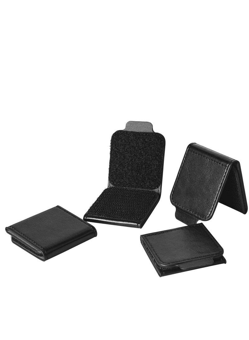 KASTWAVE Seat Belt Clip, Universal Comfort Car Seat Belt Adjuster Comfortable PU Leather Shoulder and Neck Belt Position Fixer Suitable for Children Adult Universal Car Seat Belt (4 Pieces Set, Black) - Image 5