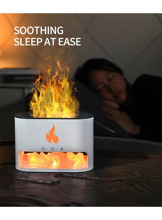 PADOM مصباح ملح دافئ مع موزع زيت أساسي ومرطب هواء 3 في 1، مرطب هواء من منجم الملح، موزع عطر بالموجات فوق الصوتية سعة 250 مل، أضواء ليلية LED تتغير بألوان 7، هدية عيد ميلاد - Image 2