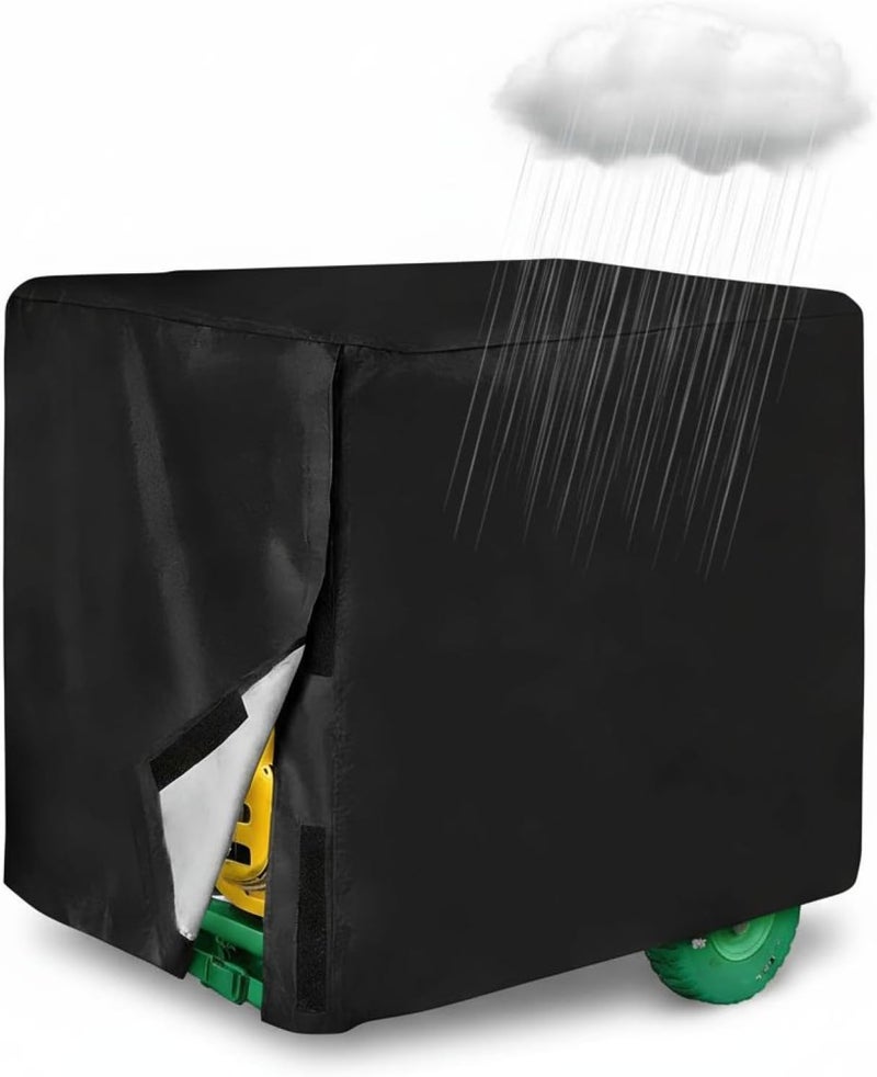 Generator Cover, Black Waterproof Oxford Cloth, 26 X 20 X 20 in, Double Stitched, Design, Heavy Duty for Outdoor Portable Generators - Image 5