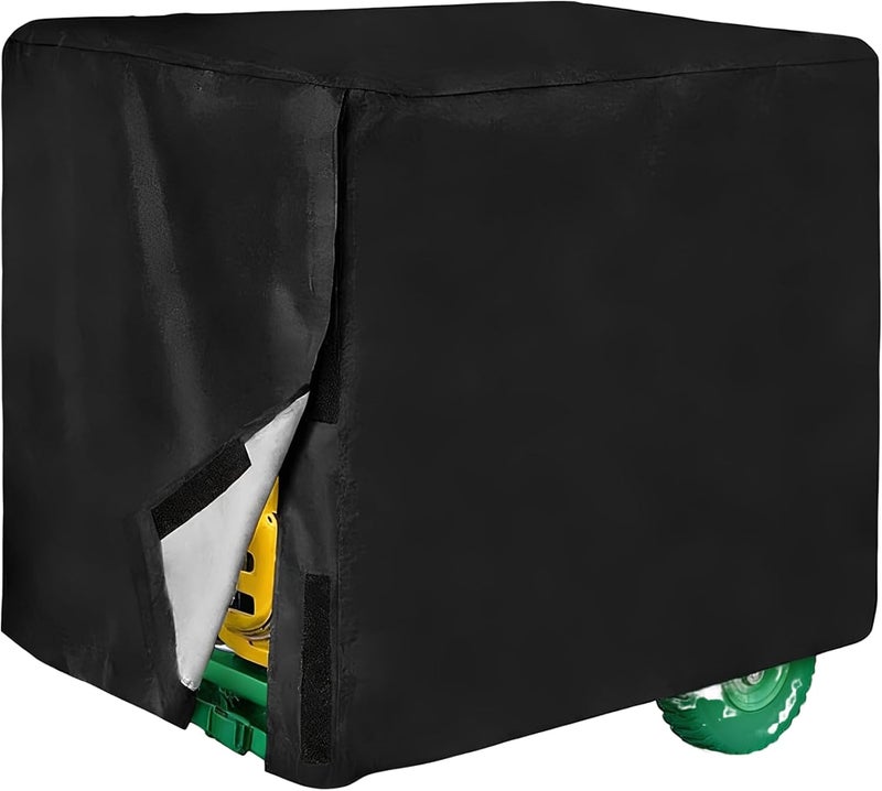 Generator Cover, Black Waterproof Oxford Cloth, 26 X 20 X 20 in, Double Stitched, Design, Heavy Duty for Outdoor Portable Generators - Image 1