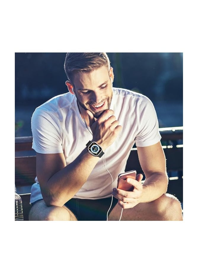 ten.tech - Ten Tech Silicone Band for Apple Watch Ultra/Ultra 2 49mm 45mm 44mm 42mm, Waterproof Soft Silicone Sports Band for iWatch Ultra SE 8/7/6/5/4/3/2/1, grey - Image 1