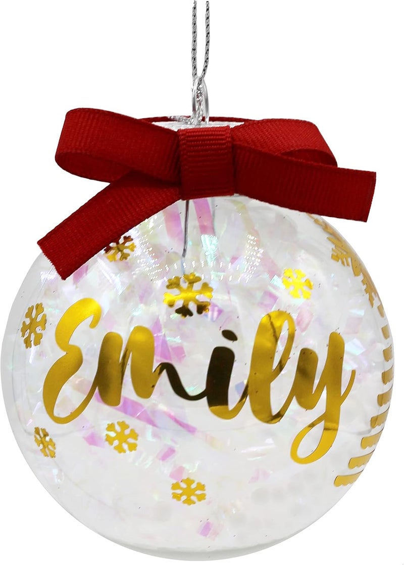 Creative Hobbies ® - Bulk Value Pack of 25 pcs - 67mm (2-5/8 Inch) Round Clear Plastic Ball Ornaments - Great for Crafting DIY Christmas Ornaments - Image 3