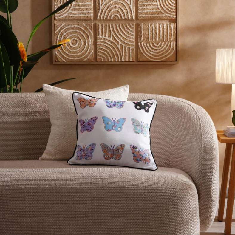 Pan Home Butterfly Cushion Cover 45x45cm - Blue - 123KGE9900481 - Image 5
