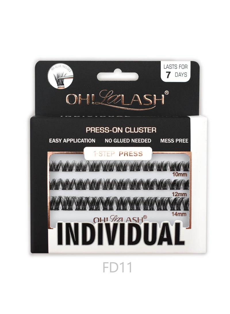 أوه! لالاش 30 قطعة من مجموعات الرموش الصناعية الناعمة من الرموش الصناعية الفردية للنساء (10 مم - 14 مم) - Image 1