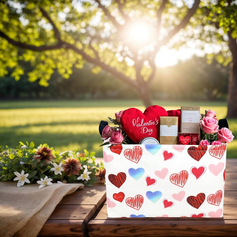 SETAMA Valentine's Day Basket Gift for Empty Cute Heart Large Storage Bin for Kid and Baby Room Décor (Beauty Love) - Image 3
