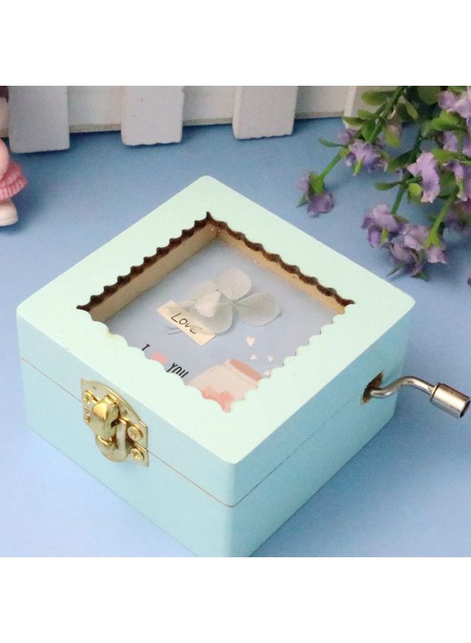 Small Dried Flower Wooden Music Box Cute Wooden Patch Music Box Student Creative Gift Birthday Gift Wholesale-Color:Paragraph A  - Image 1
