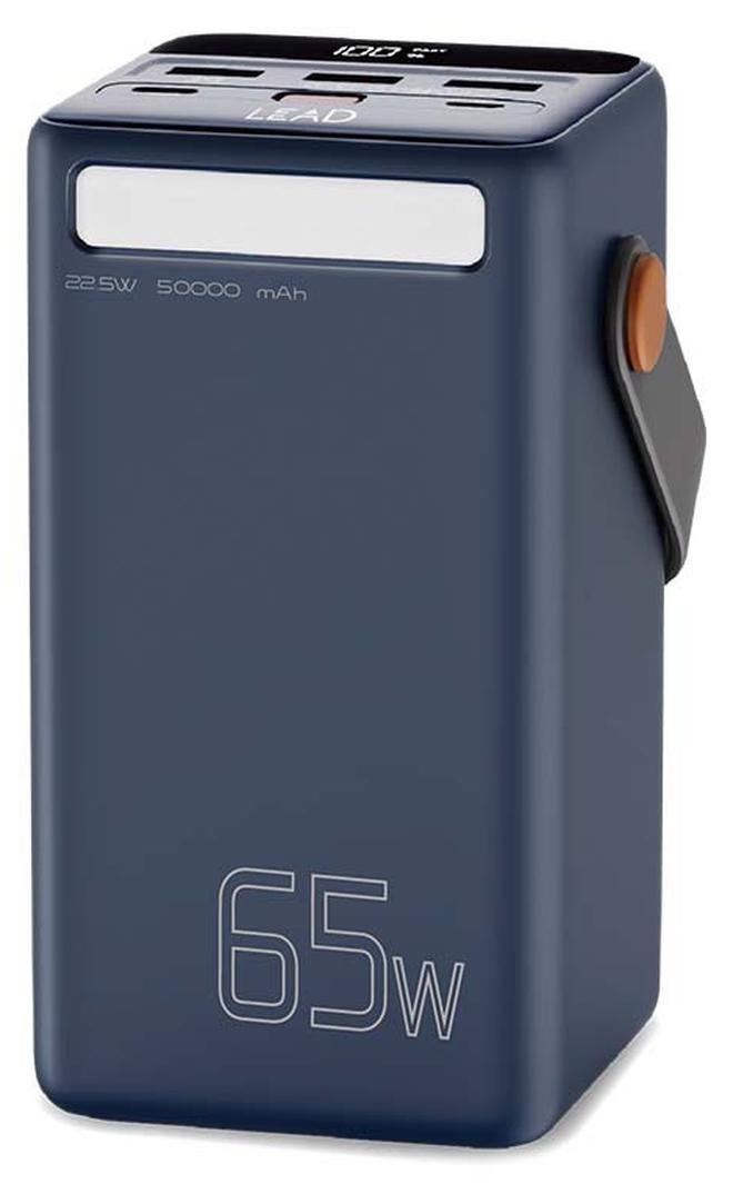 LEAD Power Bank, JP296-50000mAh, 65W 2 Type-C Blue - Image 1