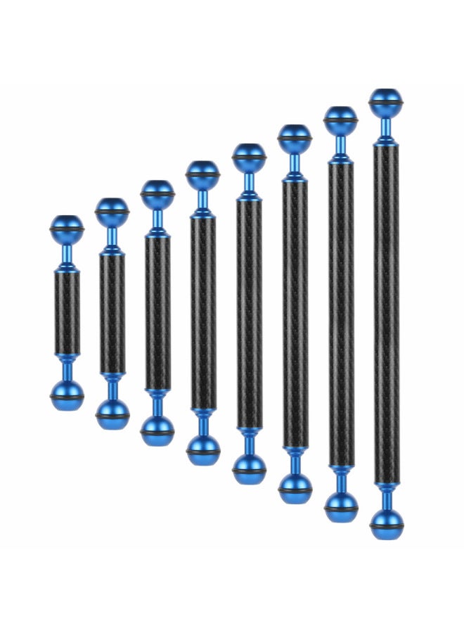 XINTE D20mm 5-12 Inch Long Carbon Fiber Extension Ball Head Lamp Arm Diving Photography Accessories-Color:9-inch-Blue  - Image 4