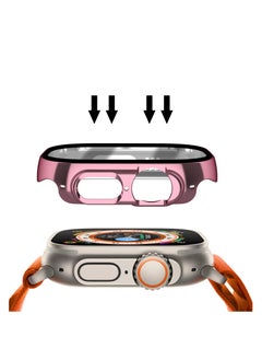 Spigen Smart Watch Protector Case for Apple Watch, 49mm Appearance Tempered Glass Accessories  (Pink)  - Image 5