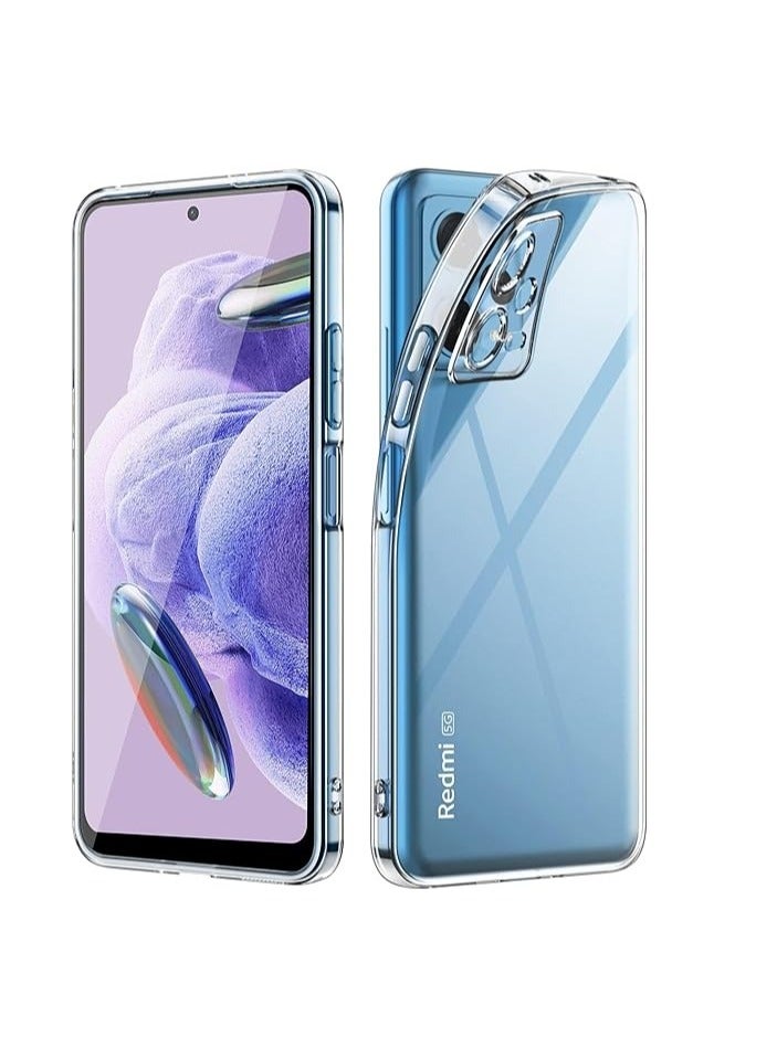 Case Compatible with Xiaomi Redmi Note 12 Pro+ Plus 5G Case Crystal Clear Soft TPU Gel Case Flexible Silicone Anti-Scratch Camera Protection Transparent TPU Cover - Clear