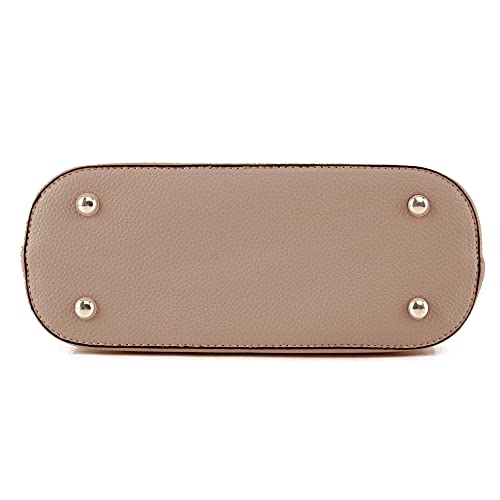 SG SUGU Lunar Lightweight Medium Dome Crossbody Bag Shoulder Bag with Double Tassels | Zipper Pocket | Adjustable Strap|Beige - Image 4