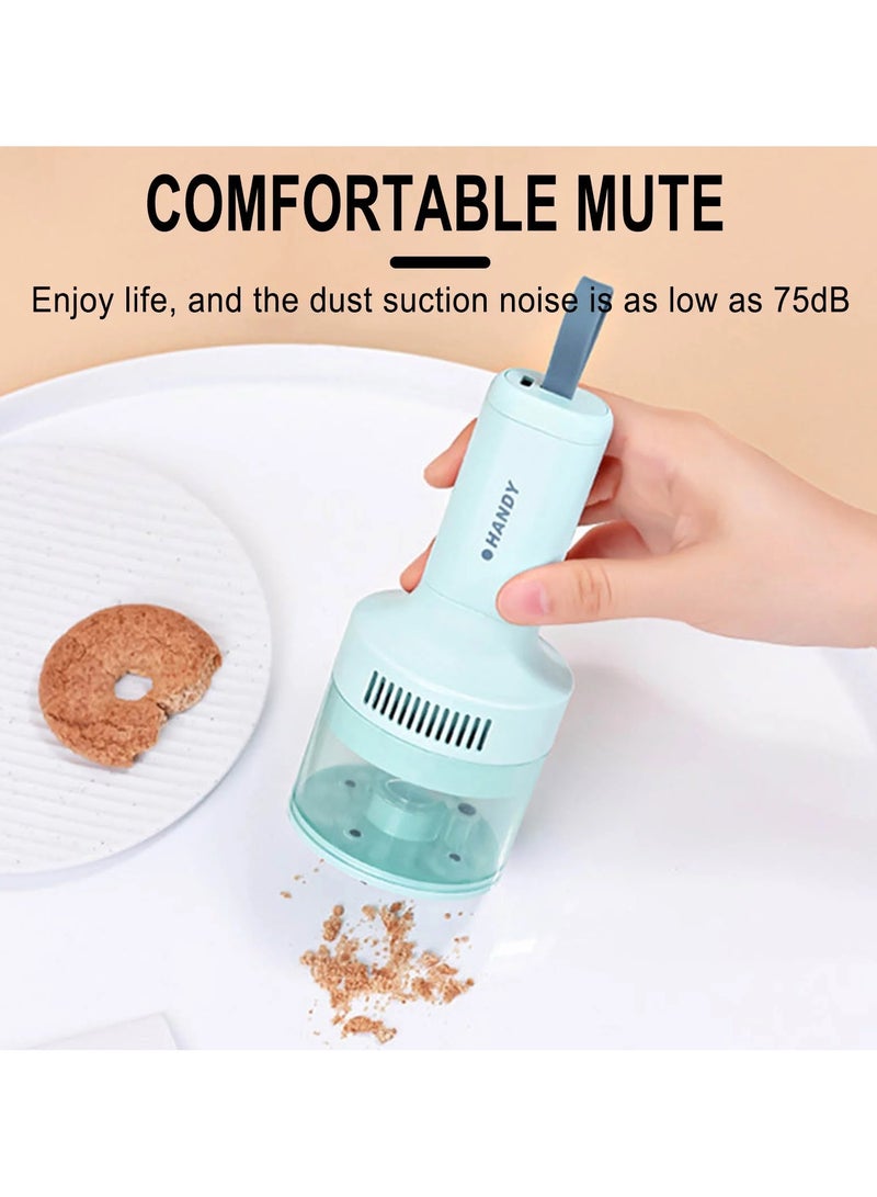 هاندي مكنسة كهربائية صغيرة للمنزل والسيارة لاسلكية محمولة باليد باللون الأخضر - Image 1