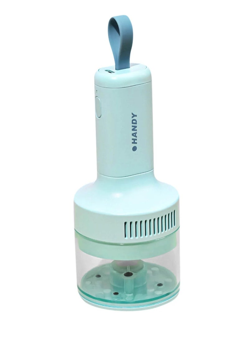 هاندي مكنسة كهربائية صغيرة للمنزل والسيارة لاسلكية محمولة باليد باللون الأخضر - Image 3