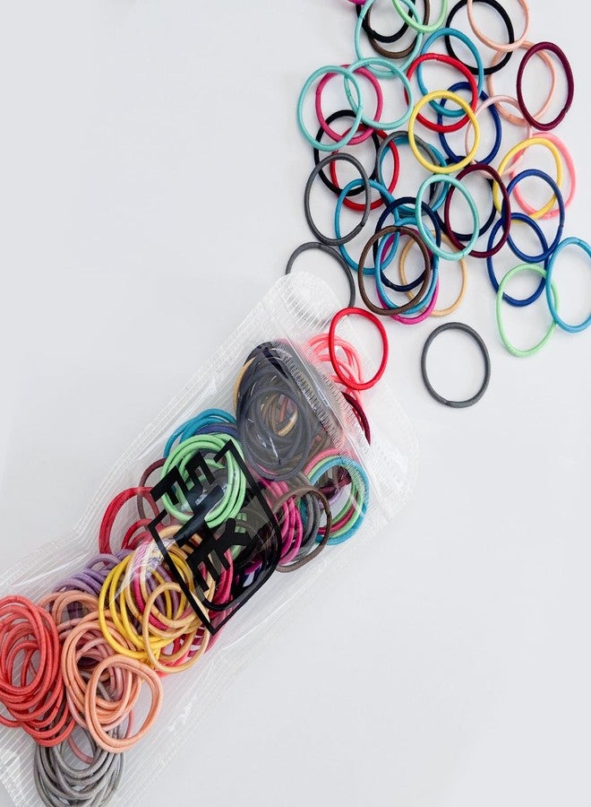 SLYFTE Toddler Hair Ties for Girl - Small Hair Bands Elastics No Crease Ponytail Holder for Baby Kids Accessories (Multicolor, 0.08×1 Inch) - Image 2