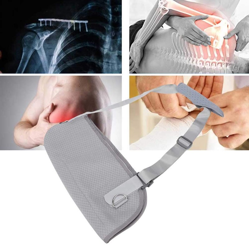 comfrt Arm Sling - Support Strap for Broken, Fractured Bones - Adjustable Shoulder, Rotator Cuff Full Soft Immobilizer - For Left, Right Arm, Men, Women, Subluxation, Dislocation, Sprain, Strain(gray) - Image 2