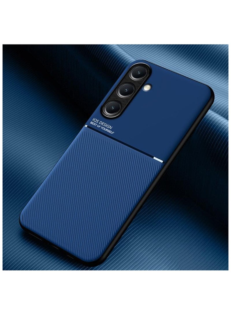 (samsung a56 cover) جراب شيلد ضد الصدمات وحماية كاملة بملمس جلدي فاخر واطار مرن مزود بحماية للكاميرا ضد الخدوش لهاتف سامسونج ايه 56