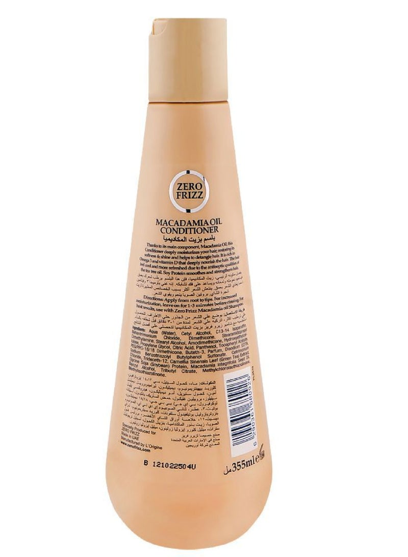 ZERO FRIZZ MACADAMIA OIL CONDITIONER 355ML