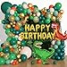 Amandir 165Pcs Dinosaur Balloons Arch Garland Kit Sage Green Orange 6Pcs Dino Foil Balloons Happy Birthday Balloon for Jungle Safari Dinosaur Themed Party Decorations Supplies Boys - Image 4