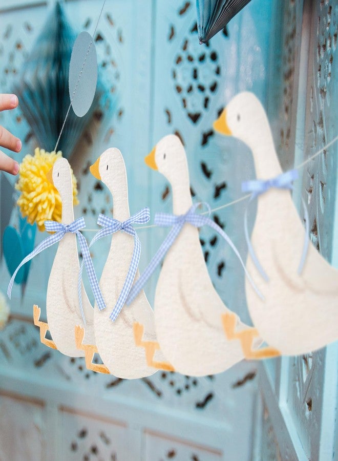 Janinka 3 Pcs One Silly Goose Banners Garlands One Silly Goose Birthday Party Decorations for Baby Shower Birthday Photo Props Themed Party Supplies(Blue) - Image 4