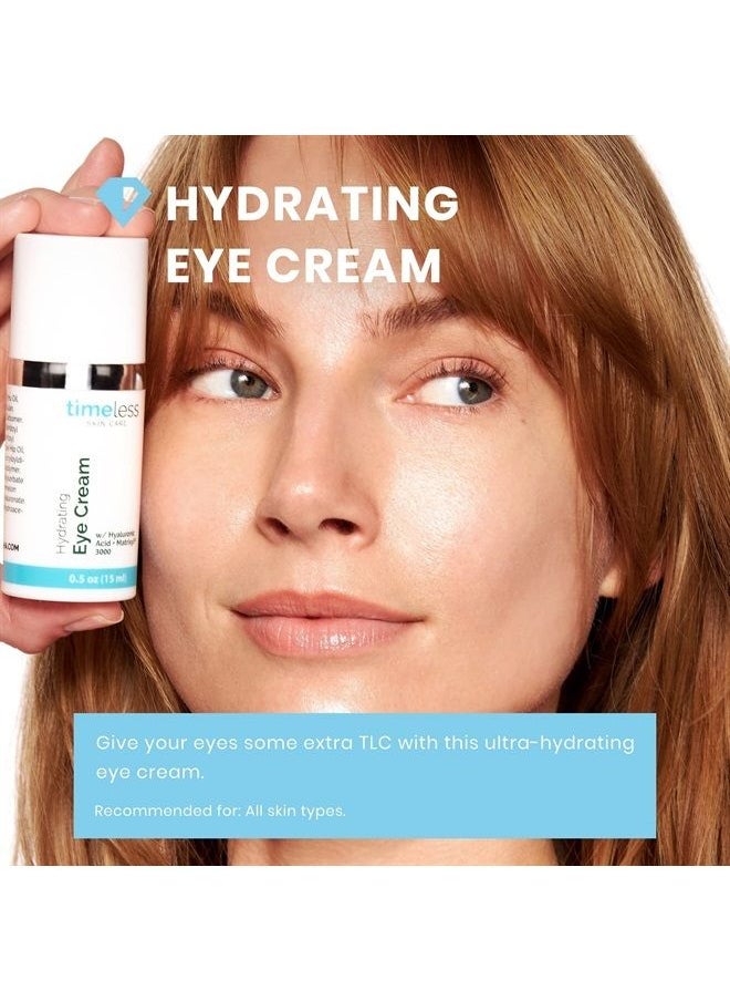 Timeless Skin Care Hydrating Eye Cream - 0.5 oz - Reduce Puffiness & Fine Lines - Includes Hyaluronic Acid for Hydration + Matrixyl 3000 to Fight Wrinkles - For All Skin Types  - Image 2