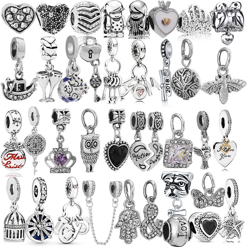 168 Alloy Silver Plated Beads For Bracelet Bracelet Necklace Ladies Children Gift Yiwu Factory L2 - Image 5