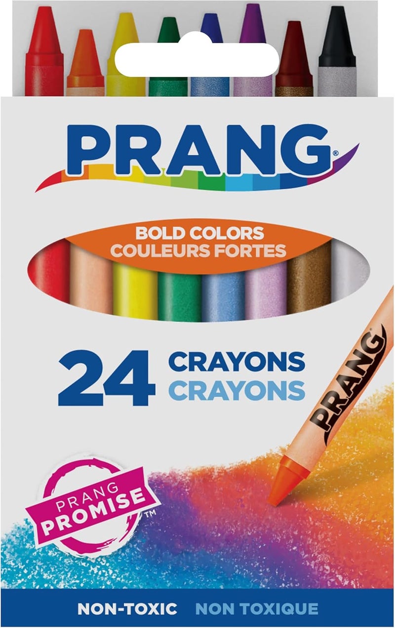 Prang Crayons - Standard Size, Assorted Colors, 24 Count - Image 1