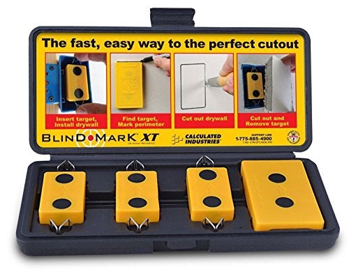 Calculated Industries 8105 Blind Mark Drywall Electrical Box Locator Tool – Powerful Rare-Earth Magnetic Targets (3) and Locator Kit - Image 1