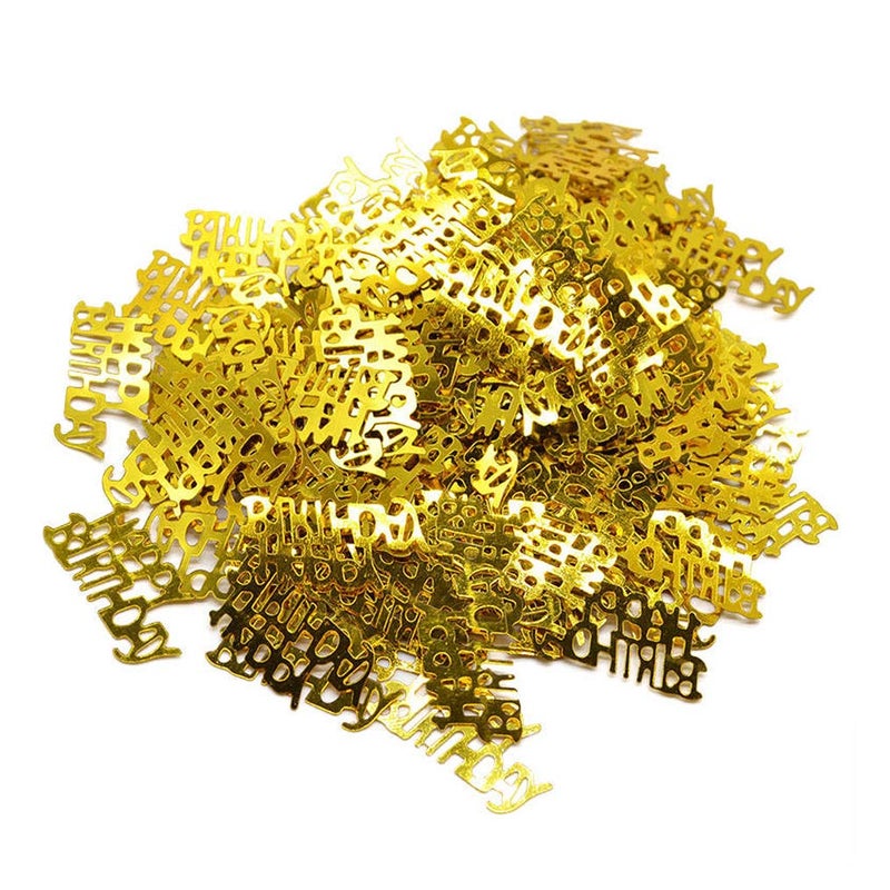 Happy Birthday Gold Confetti for Party Decorations Birthday Party Table Decorations Gold Confetti Perfect for Table Decorations Party Supplies Golden Happy Birthday