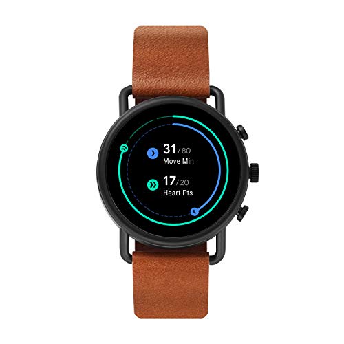 Skagen Falster 3(42mm, Brown) Leather Touchscreen Unisex Smartwatch with Speaker, Heart Rate, GPS, Music storage and Smartphone Notifications - SKT5201 - Image 4