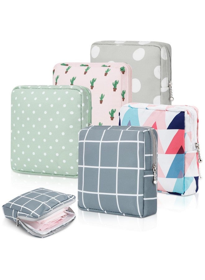 RETON RETON 5 Pcs Sanitary Napkin Storage Bag, Portable Period Bag Period Pouch for Panty Liners Tampons Sanitary Pads, Menstrual Pad Bag Feminine Menstruation First Period Bags for Teen Girls Women - Image 1