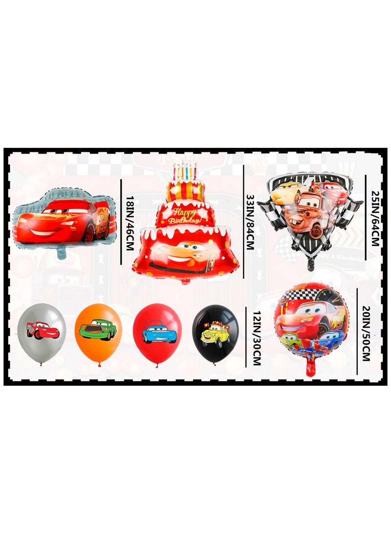 FRUITFUL PARTY Cars Birthday Party Balloon, 21pcs Cars Birthday Decorations Balloon Set for Birthday Party Favors - Image 3