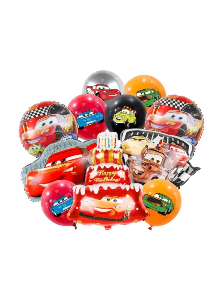 FRUITFUL PARTY Cars Birthday Party Balloon, 21pcs Cars Birthday Decorations Balloon Set for Birthday Party Favors - Image 1