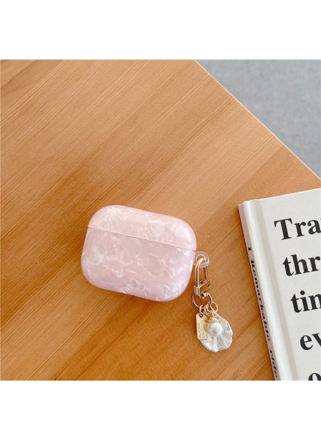 Pink Shell Pattern Plus Shell Pendant Suitable for airpods  3 Protective Case