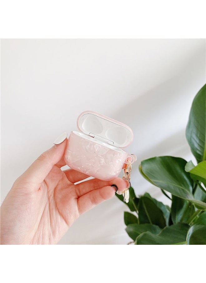 Pink Shell Pattern Plus Shell Pendant Suitable for airpods  3 Protective Case