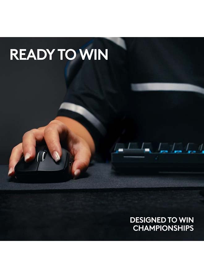 لوجيتيك ماوس الألعاب اللاسلكي Logitech G PRO X SUPERLIGHT 2 LIGHTSPEED، خفيف الوزن، مفاتيح هجينة LIGHTFORCE، مستشعر HERO 2، 32000 نقطة في البوصة، 5 أزرار قابلة للبرمجة، شحن USB-C، الكمبيوتر الشخصي وماك - أسود - Image 4