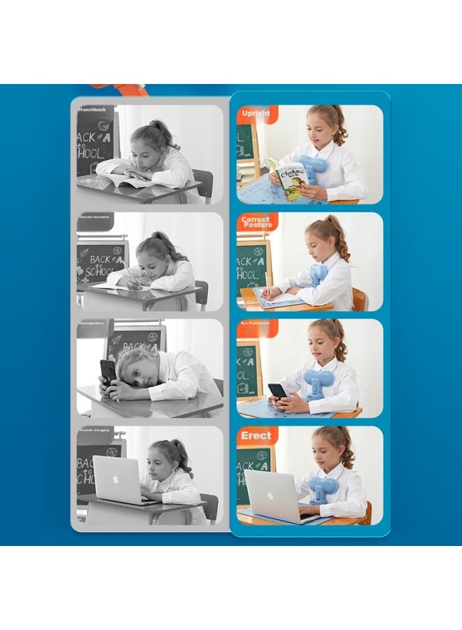 comix Children's Sitting Posture Corrector Support Stand Desktop Model Elementary School Students Learning Corrector Preventing Head Down Corrector Correct Posture Writing - Image 2