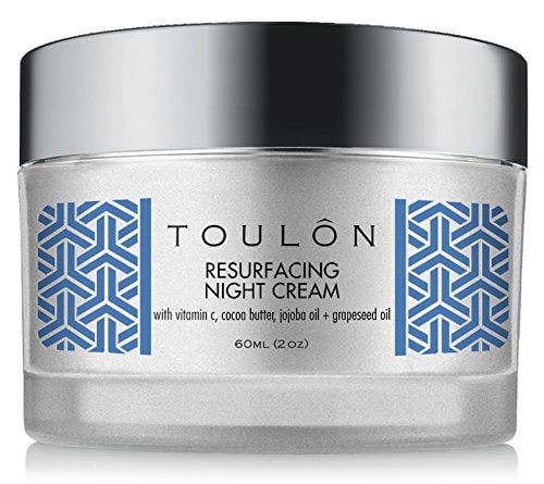 TOULON Night Face Cream For Women Best Natural Face Moisturizer for Dry Skin with Vitamin C Cocoa Butter Grapeseed Oil to Build Collagen Reduce Fine Lines Firm Neck and Decollete