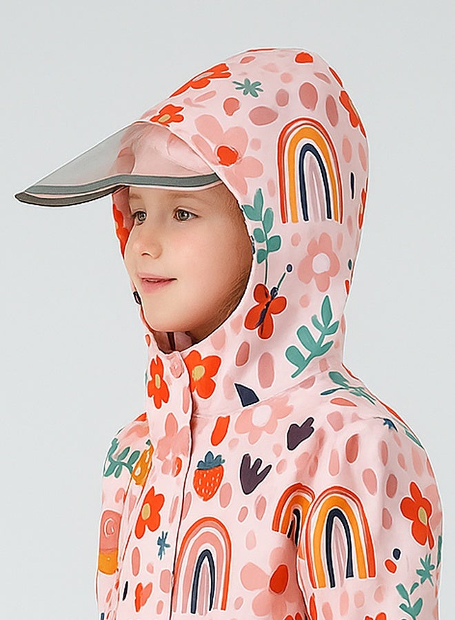 LITTLE SURPRISE BOX Little Surprise Box, Rainy Garden theme Knee length Raincoat for Kids-XL - Image 4