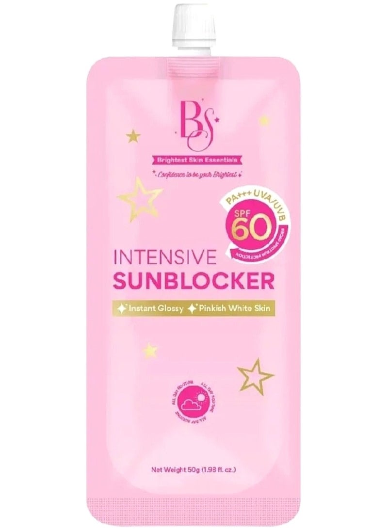 بي إس واقي شمس مكثف من بي إس بعامل حماية 60 PA+++ UVA/UVB (لمعان فوري، بشرة بيضاء وردية) 30 جرام - Image 1