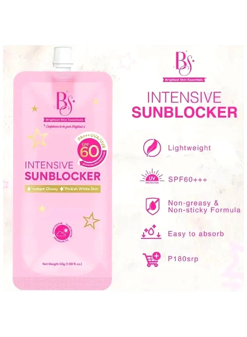 بي إس واقي شمس مكثف من بي إس بعامل حماية 60 PA+++ UVA/UVB (لمعان فوري، بشرة بيضاء وردية) 30 جرام - Image 2