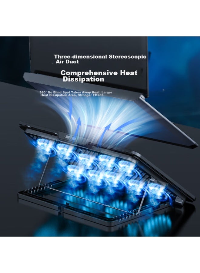 Suohuang Ssrq-n10 Laptop Cooling Pad, Computer Stand, Gaming Laptop Cooling Base, 10-core Cooling Fan Stand, For Matebook D 14 - Image 3