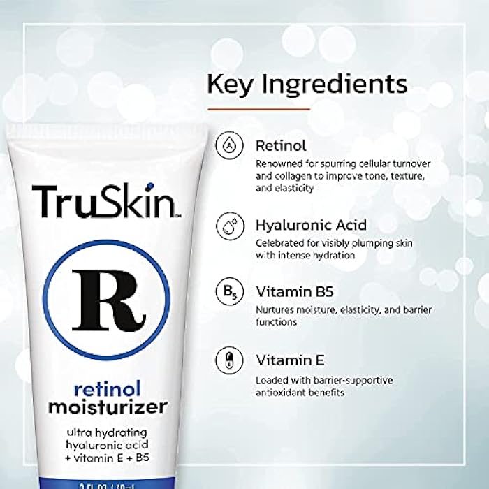 TruSkin Retinol Face Moisturizer – Powerful Anti-Aging Moisturizer for Women with Hyaluronic Acid & Vitamin E – Retinol Cream for Face for Youthful-Looking Appearance, 4 fl oz - Image 3