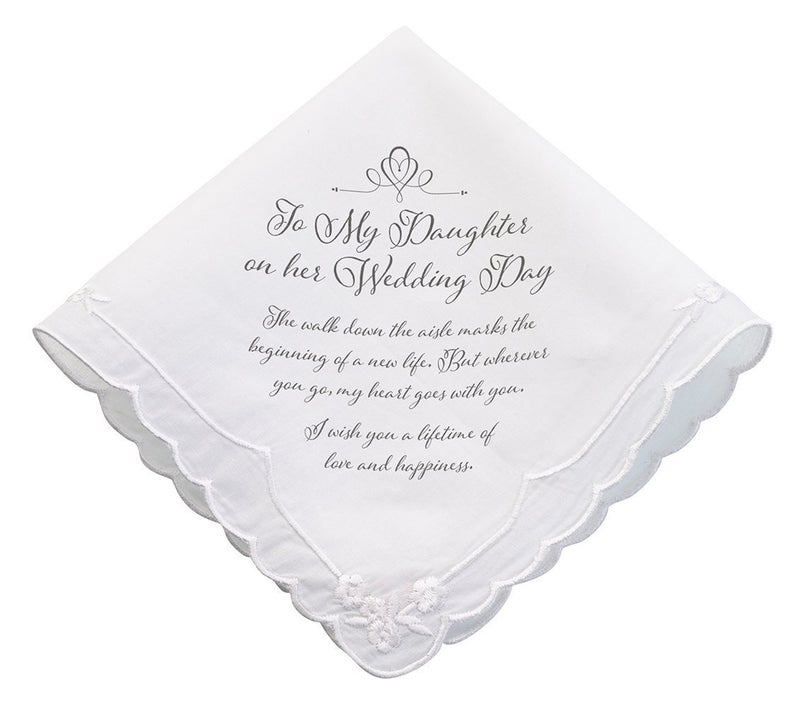 Lillian Rose mens Lillian Rose Daughter Verse Wedding Gift Keepsake Hankie Multicolour One Size US 65