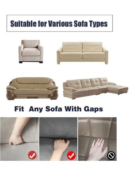 هيتجاه Bürümcük L Corner Sofa Cover, Elastic, Standard Bürümcük L Corner Cream